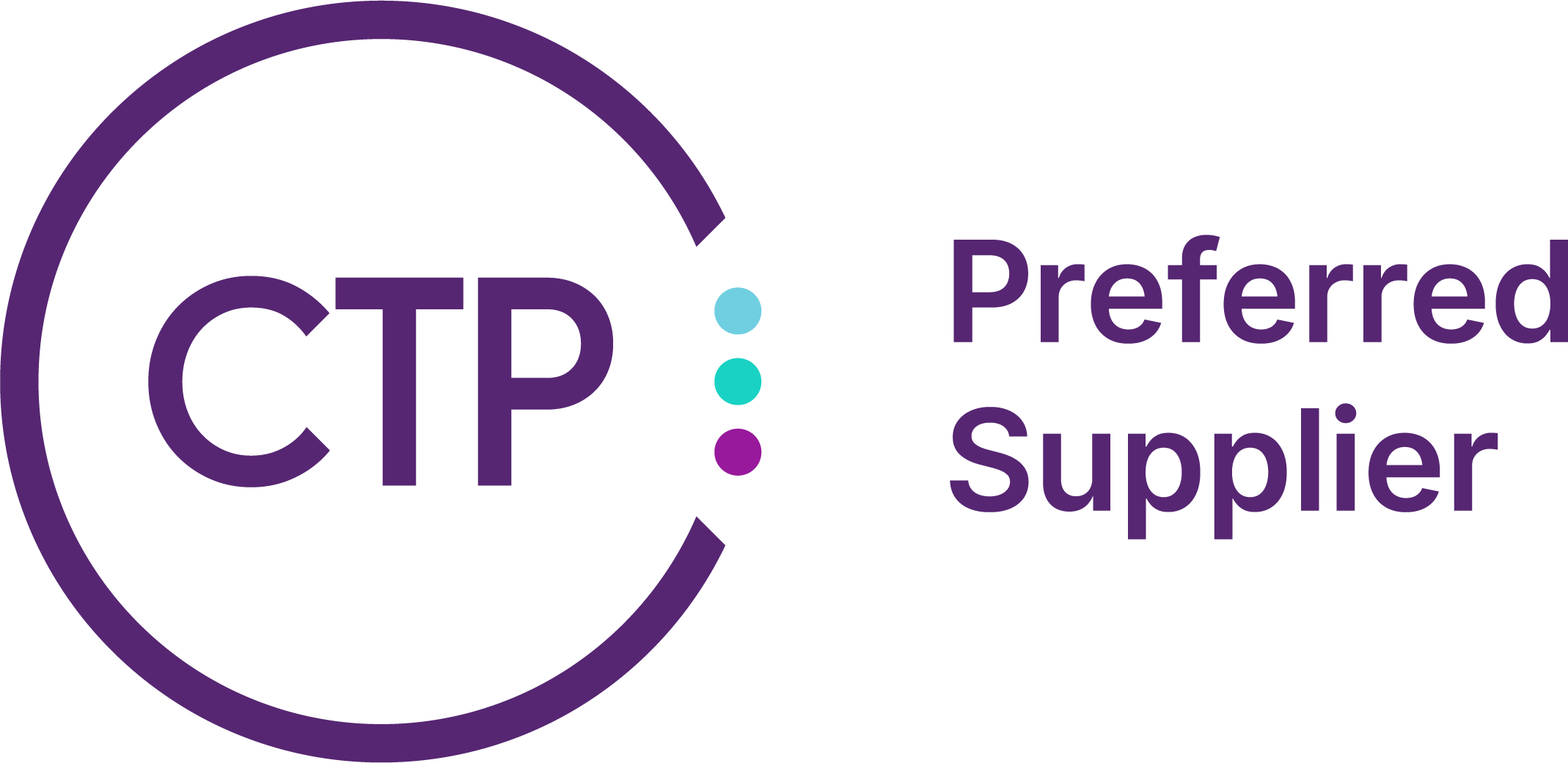 CTP Preferred Supplier RGB Purple Writing On Black Background ?? 