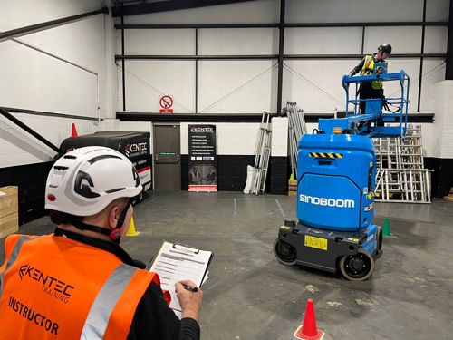 operator performing IPAF training